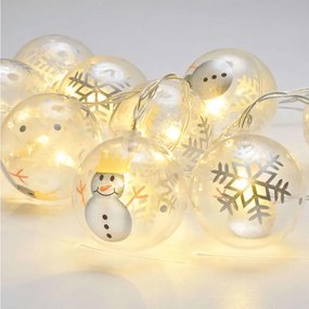 Χριστουγεννιάτικα Λαμπάκια Σειρά Ball Snowman 10 Led X061011247 135+30cm 0,45W Με Μπαταρία Multi Aca