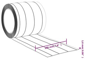 vidaXL Λωριδοκουρτίνα Διαφανής 25 μ. 200 χιλ. x 1,6 χιλ. από PVC