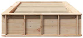 vidaXL Σκελετός Κρεβατιού με αποθήκευση Καφέ 90 x 190 cm ξύλο