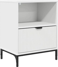 vidaXL Κομοδίνο Λευκό 49 x 36 x 61 εκ Επεξεργασμένο ξύλο