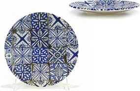 Πιάτο Μπλε Σχέδιο Maiolica Blu Opaco Πορσελάνη Φ26cm