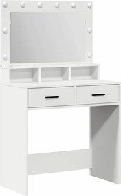 vidaXL Τραπέζι περιποίησης Λευκό 79 x 41 x 135 εκ. Επεξεργασμένο ξύλο
