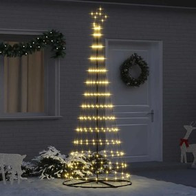 vidaXL LED Χριστουγεννιάτικο Δέντρο με βάση Θερμό λευκό 250 cm Μέταλλο