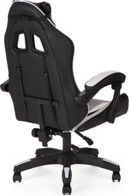 Καρέκλα γραφείου gaming William PU μαύρο-λευκό 60x59x108/118