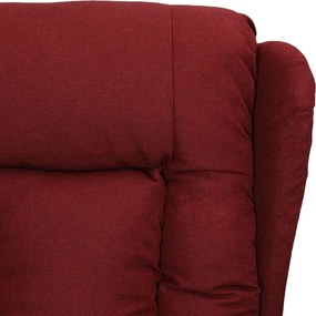 vidaXL Πολυθρόνα Ανακλ. Μπορντό Υφασμάτινη