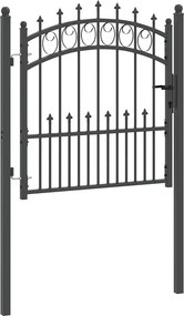 vidaXL Πύλη Φράχτη με Ακίδες EMMEN 100 x 100 cm Γκρι