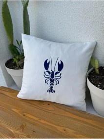 Stewehome Μαξιλαροθήκη με κέντημα αστακού Λευκό 45x45 cm