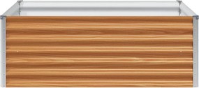 vidaXL Υπερυψωμένη Ζαρντινιέρα 98 x 100 x 36 εκ. Επικαλυμμένος Χάλυβας