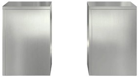 vidaXL Γλάστρες Εξωτερικού Χώρου, Σετ 2 τμχ, 24 x 24 x 35 εκ, Γαλβανισμένο Ατσάλι