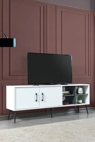 Έπιπλο Τηλεόρασης Λευκό / Ανθρακί SODRA 160x35x20