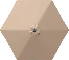 vidaXL Ομπρέλα Κήπου με LED Φώτα και Βάση 270 x 270 εκ Πολυεστέρας