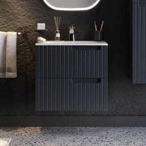 Bathroom bench with washbasin ENZA 60 Anthracite 61x46.5x52 cm. 61x46.5x52 εκ.