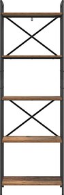 vidaXL Ράφι Βιβλίων 5 επιπέδων 56 x 34 x 171 εκ Επεξεργασμένο Ξύλο