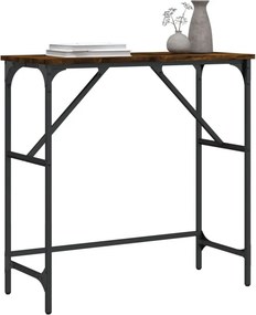 vidaXL Τραπέζι Κονσόλα Καπνιστή Δρυς 75x32x75 εκ. Επεξεργ. Ξύλο