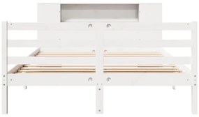 vidaXL Κρεβάτι Βιβλιοθήκη Χωρίς Στρώμα 120x200 εκ Μασίφ Ξύλο Πεύκο
