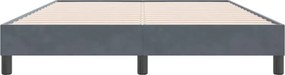 vidaXL Box Spring Κρεβάτι χωρίς στρώμα Σκούρο γκρι 160x220cm Βελούδινο