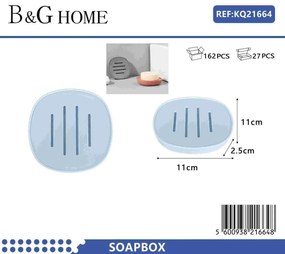 Σαπουνοθήκες μπάνιου πλαστικές σε σετ 9Χ - Light Blue - 21664