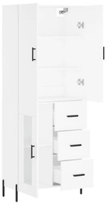 vidaXL Ντουλάπι Λευκό 69,5x34x180 εκ. από Επεξεργασμένο Ξύλο