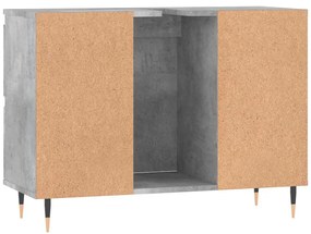 vidaXL Ντουλάπι Μπάνιου Γκρι Σκυροδέματος 80x33x60 εκ. Επεξ. Ξύλο