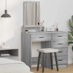 vidaXL Τουαλέτα με Συρτάρια Γκρι Σονομά 50x41x140 εκ.