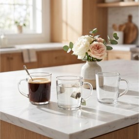 ΚΟΎΠΕΣ COFFEE TEA GLASS SET 3PCS YE5000040