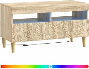vidaXL Ντουλάπα LED Τηλεόρασης Sonoma Δρυς Επεξεργασμένο Ξύλο