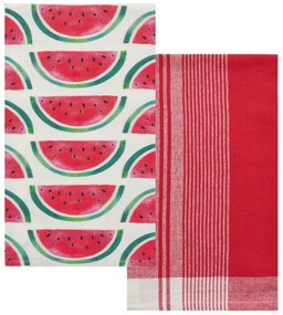 Πετσέτες Κουζίνας Fazzy 247 (Σετ 2τμχ) Red-Green Kentia 40x60cm 100% Cotton