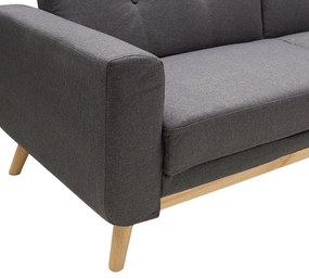 Καναπές-κρεβάτι Carmelo με γκρι ύφασμα 214x80x86εκ - Ύφασμα - 035-000034