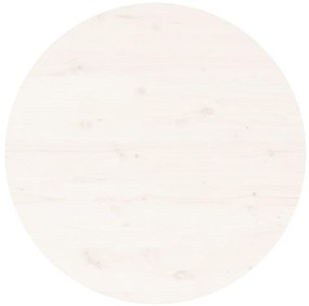 vidaXL Τραπεζάκι Σαλονιού Λευκό Ø 45x40 εκ. από Μασίφ Ξύλο Πεύκου