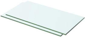 vidaXL Ράφια Πάνελ 2 τεμ. Διάφανα 50 x 20 εκ. Γυάλινα