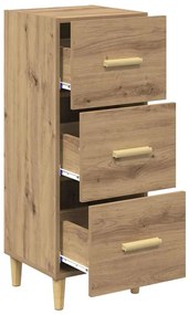 vidaXL Πλαϊνό γραφείο με συρτάρι artisan δρυς 34,5 x 34 x 90 εκ.