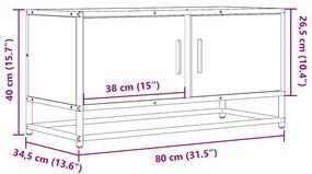 ΈΠΙΠΛΟ ΤΗΛΕΟΡΑΣΗΣ ΚΑΦΕ ΔΡΥΣ 80X34,5X40ΕΚ ΕΠΕΞ. ΞΥΛΟ/ΜΕΤΑΛΛΟ 848828