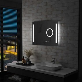 vidaXL Καθρέφτης Μπάνιου Τοίχου με LED/Αισθητήρα Κίνησης 80 x 60 εκ.