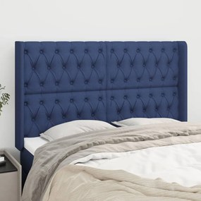 Κεφαλάρι με Πτερύγια Μπλε 147x16x118/128 εκ. Υφασμάτινο 3119920