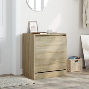 vidaXL Παπουτσοθήκη Sonoma Δρυς 60x42x69 εκ. από Επεξεργασμένο Ξύλο