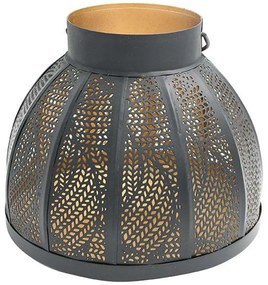 Φανάρι 954-124-009 20x18cm Black-Gold Metal