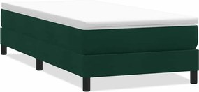 vidaXL Box Spring κρεβάτι χωρίς στρώμα σκούρο πράσινο 90x220 cm