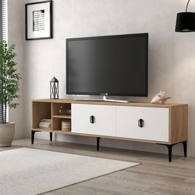 Έπιπλο Τηλεόρασης Sapphire Δρυς / Λευκό DEDRON 180x35x18