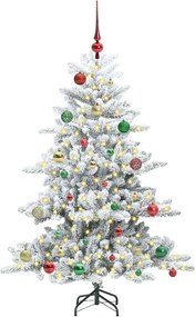 vidaXL Τεχνητό Χριστουγεννιάτικο Δέντρο με Άξονα με βάση Λευκό 150 cm