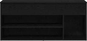 vidaXL Shoe Bench Medium Engineered Wood Μαύρη Δρυς