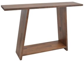 Console Edgar natural pine wood 30mm walnut 139x29x90cm 139x29x90 εκ.