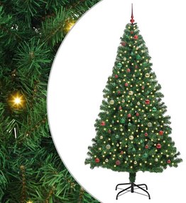 vidaXL Τεχνητό Χριστουγεννιάτικο Δέντρο με 300 LED Πράσινο 240 cm