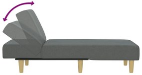 vidaXL Ανάκλιντρο Σκούρο Γκρι Υφασμάτινο