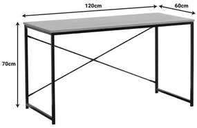 Γραφείο Bailon σε Oak με Mαύρο Mέταλλο 120x60x70 εκ. 120x60x70 εκ.