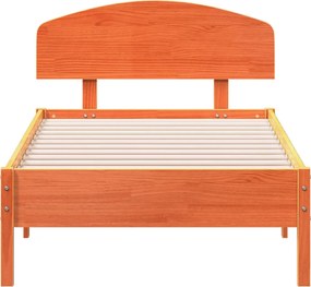 vidaXL Σκελετός Κρεβ. Χωρίς Στρώμα Καφέ Κεριού 75x190 εκ Μασίφ Πεύκο