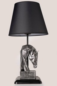 Stewehome πορτατίφ με φιγούρα αλόγου μαύρο ασημί 24x50 cm