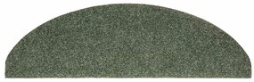 vidaXL Πατάκια Σκάλας Αυτοκόλ. 10 τεμ. Πράσινο 65x21x4 εκ Βελονιασμένα