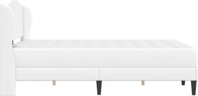 vidaXL Σκελετός Κρεβατιού με κεφαλάρι Λευκό 120 x 190 cm Τεχνητό Δέρμα