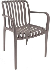 MODA-N Πολυθρόνα Στοιβαζόμενη PP, Στοιβαζόμενη Απόχρωση Mocha   1τμχ