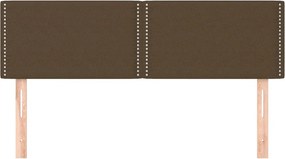 vidaXL Κεφαλάρια Σκ. Καφέ 144x5x78/88 εκ. Ύφασμα